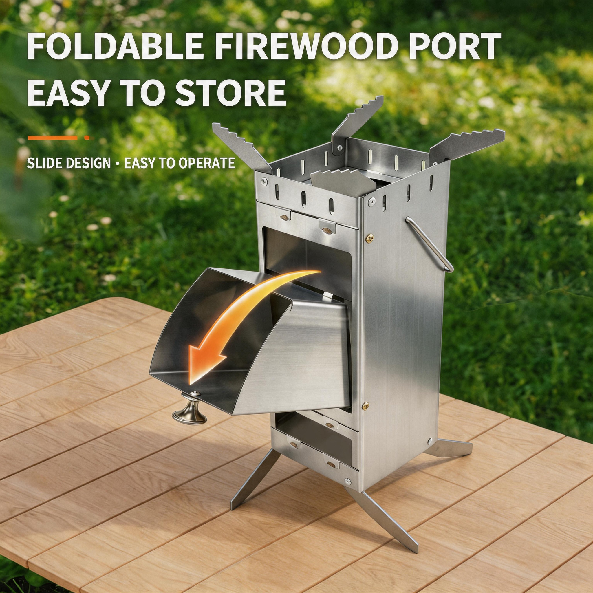 Portable Foldable Rocket Stove - Camping Cooking Equipment ulasan dan harga