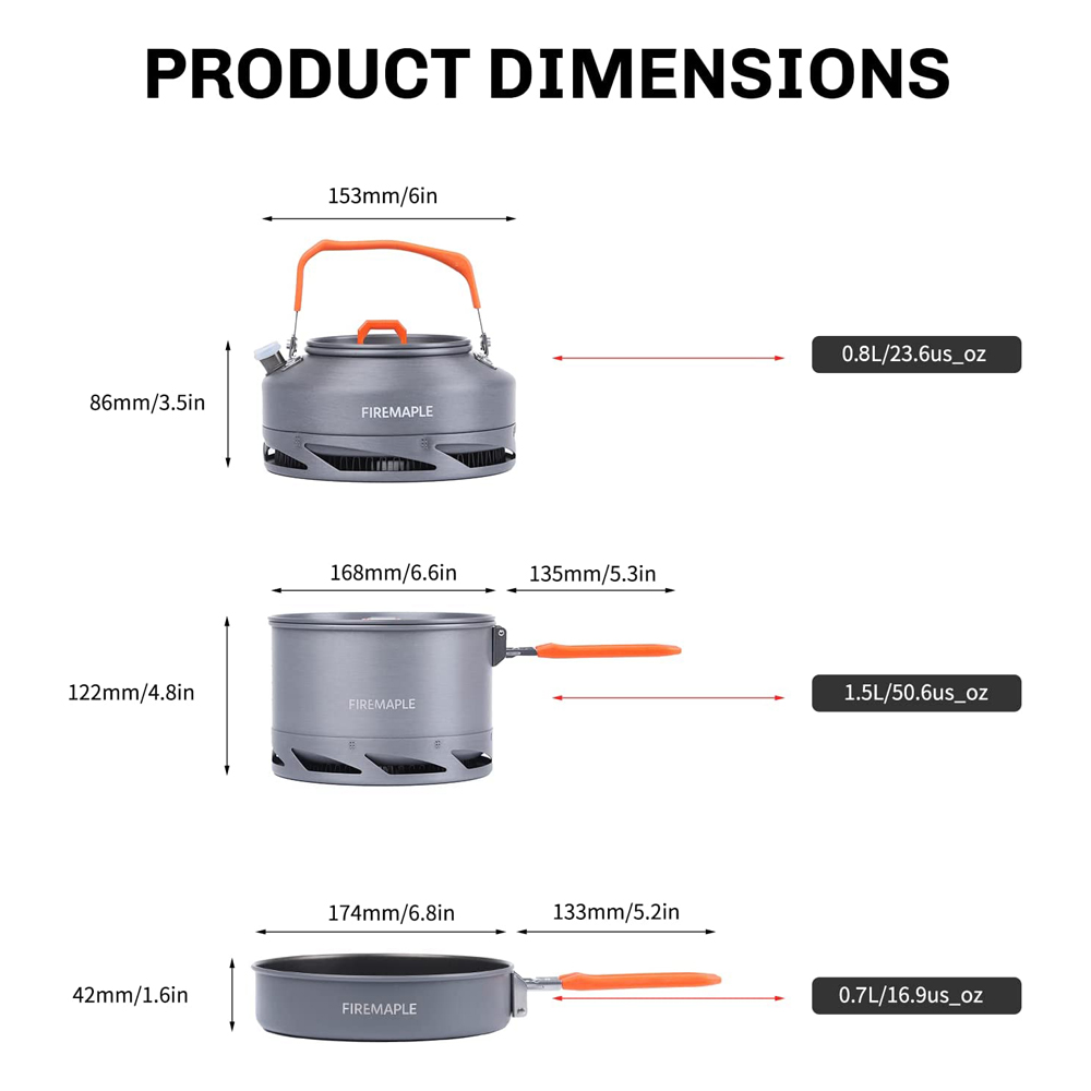 Fire Maple Camping Cookware Ut - Camping Cooking Kettle ulasan dan harga