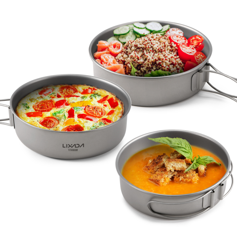 Lixada Titanium Bowls Ultralig - Camping Cooking Dishes ulasan dan harga