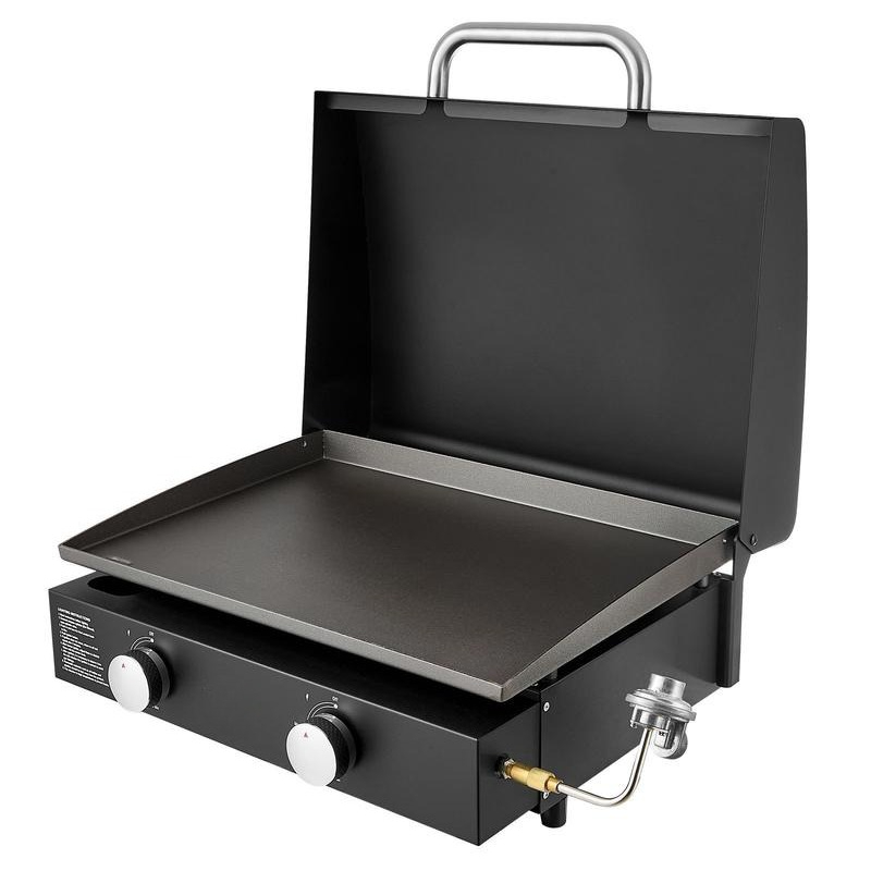 Gas Griddle, 2 Burner Tabletop - Camping Cooking Flat Top ulasan dan harga