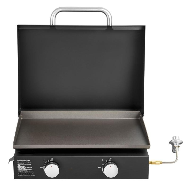 Gas Griddle, 2 Burner Tabletop - Camping Cooking Flat Top ulasan dan harga